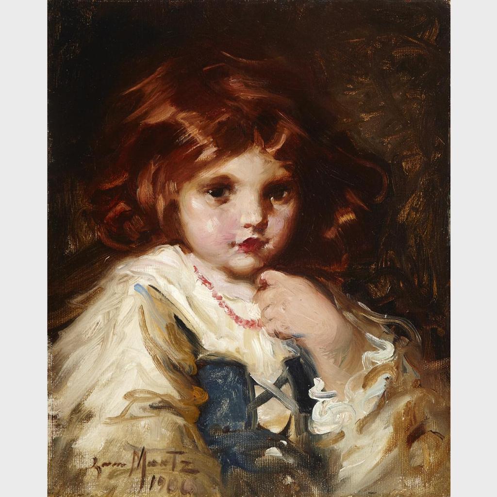 Laura Adeline Lyall Muntz (1860-1930) - Portrait Of A Little Girl