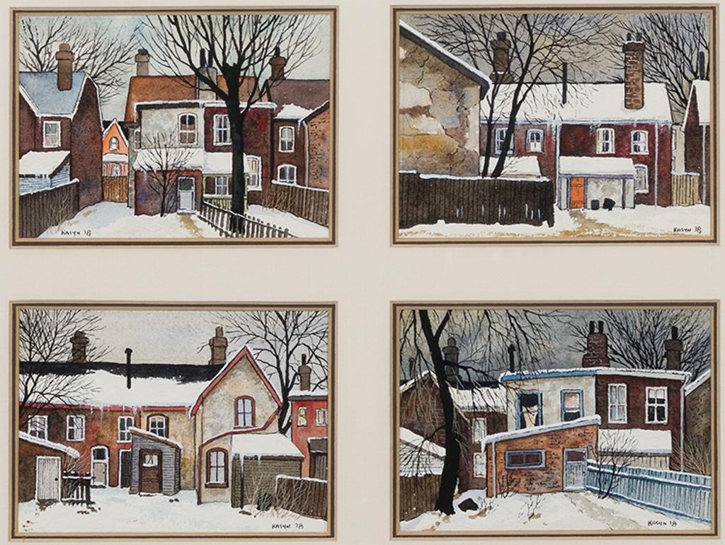 John Kasyn (1926-2008) - Toronto Streets Before Demolition (Four Works)