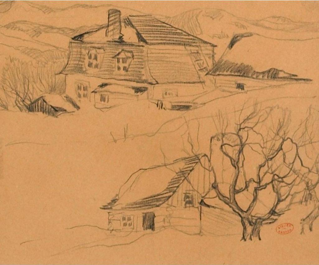 Clarence Alphonse Gagnon (1881-1942) - Quebec Countryside, Winter