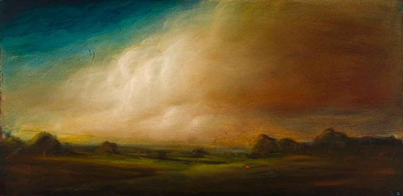 David Charles Bierk (1944-2002) - California Hills / Red Sky