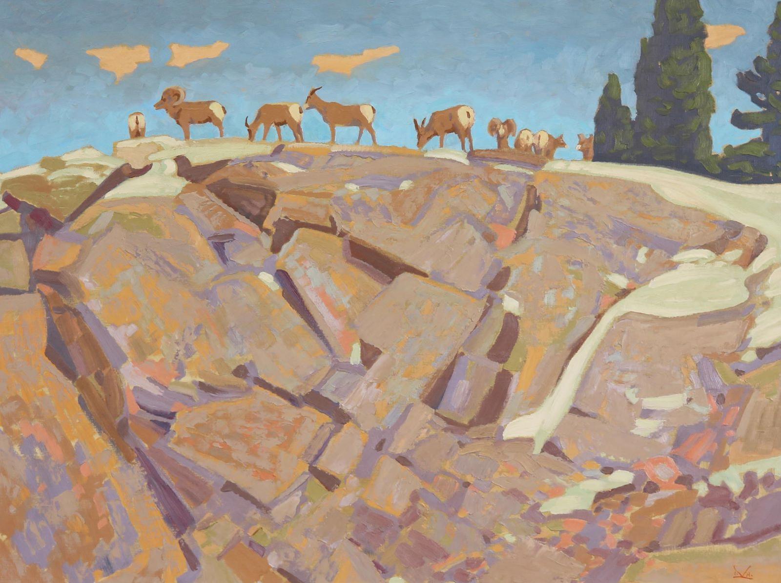 Illingworth Holey (Buck) Kerr (1905-1989) - Sheep Above Vermillion Lakes; 1982