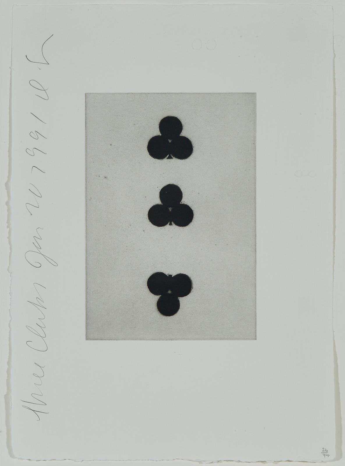 Donald Sultan (1951) - Three Clubs (From Playing Cards Series), 1991