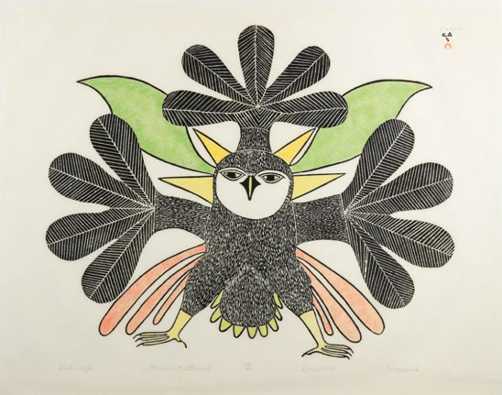 Kenojuak Ashevak (1927-2013) - Owl Image (03488/392)