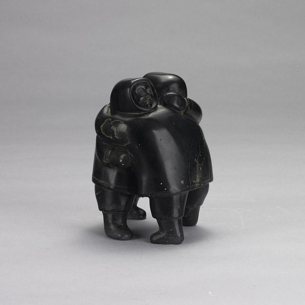 Napatchie Pootoogook (1938-2002) - Embracing Inuit Figures