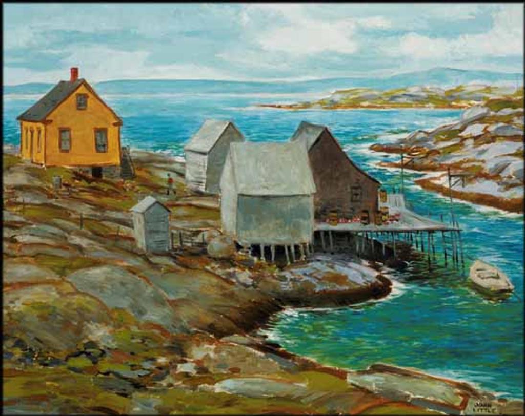 John Geoffrey Caruthers Little (1928-1984) - Entrance to Peggy's Cove, Nova Scotia