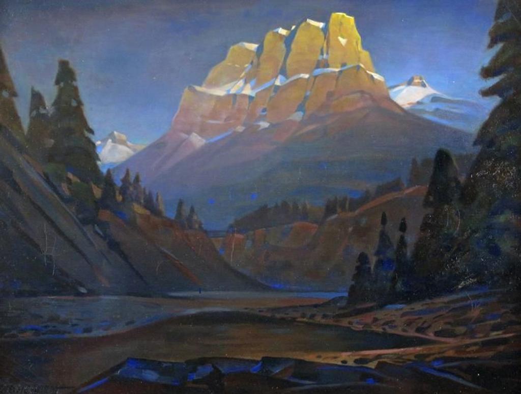 William Beverley Herbert (1916-2002) - Castle Mountain Nocturne