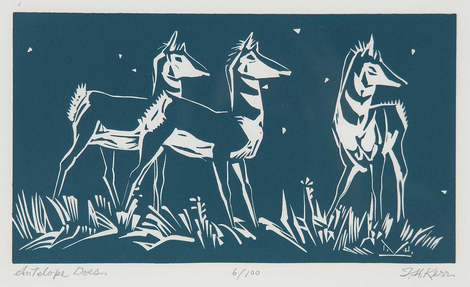 Illingworth Holey (Buck) Kerr (1905-1989) - Antelope Does  #6/100