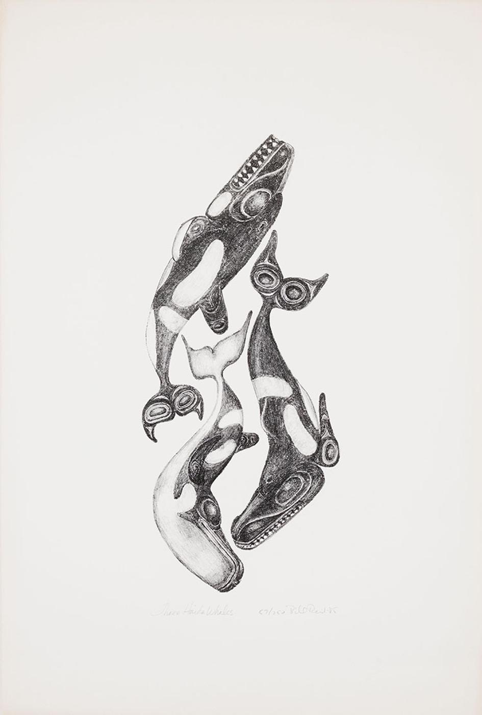 William Ronald (Bill) Reid (1920-1998) - Three Haida Whales