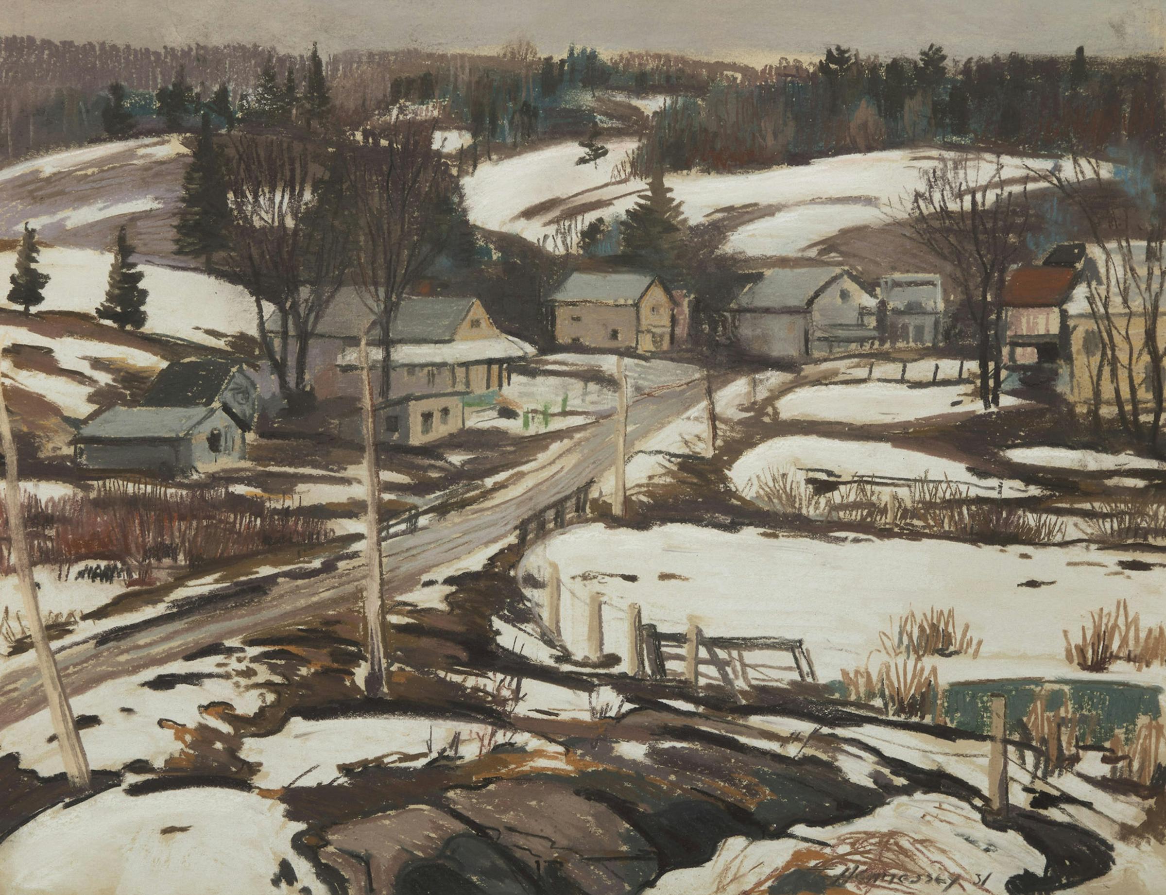Frank Charles Hennessey (1893-1941) - Village de Lac Ste. Marie
