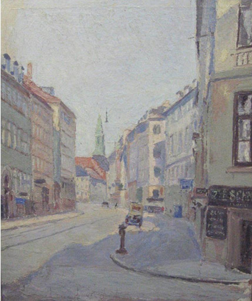 Axel Andersen - Sunlit Street Scene