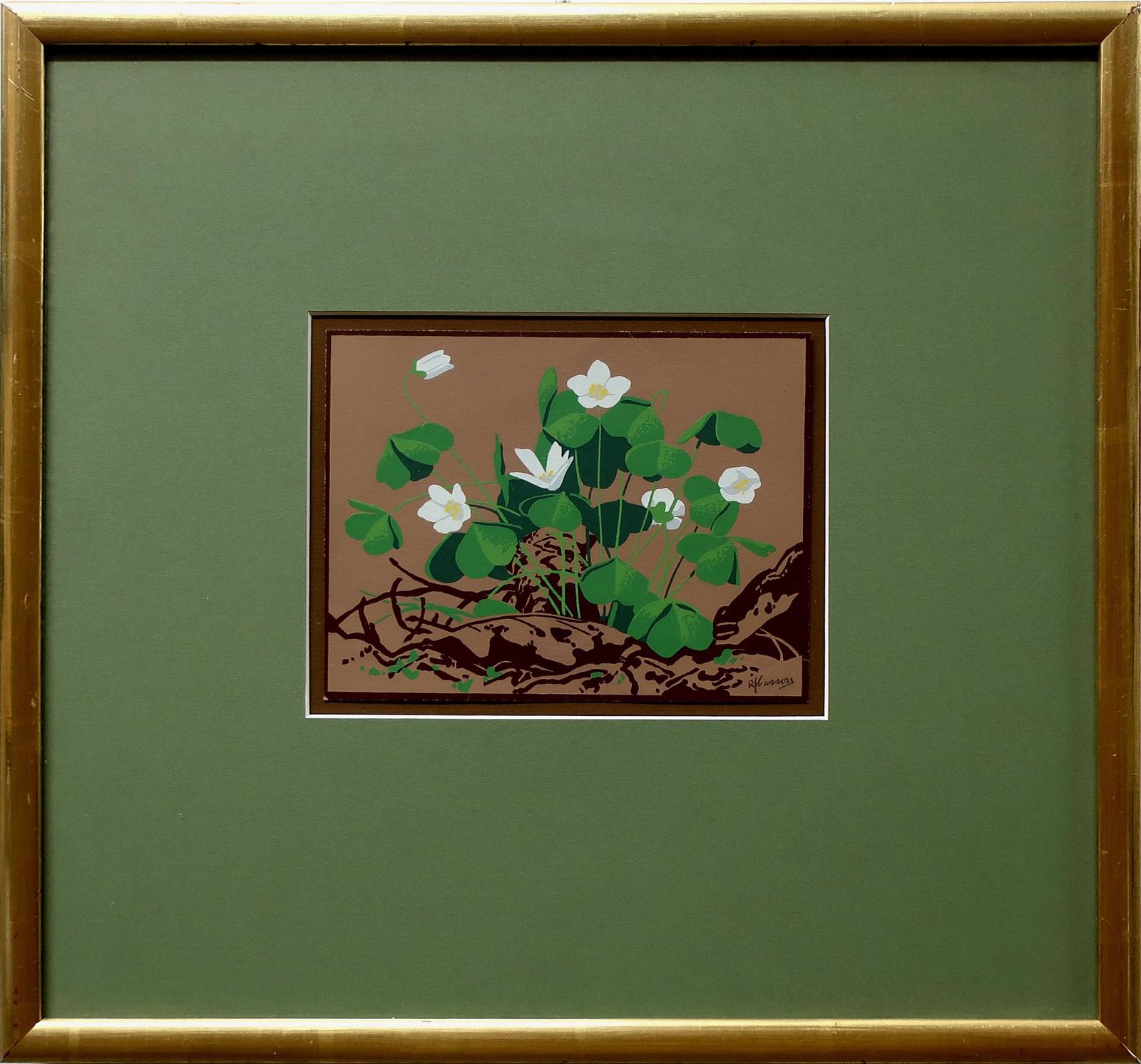 Alfred Joseph (A.J.) Casson (1898-1992) - White Hepatica Flowers