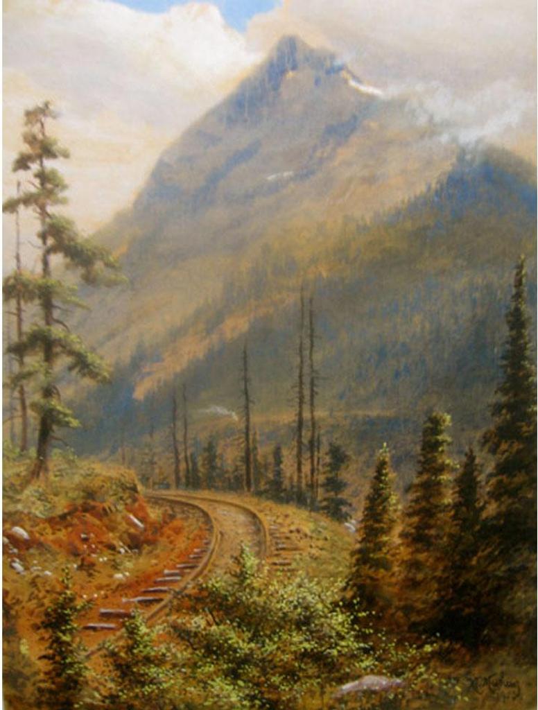 Marmaduke Matthews (1837-1913) - Winding Railways In A Mountain Vista