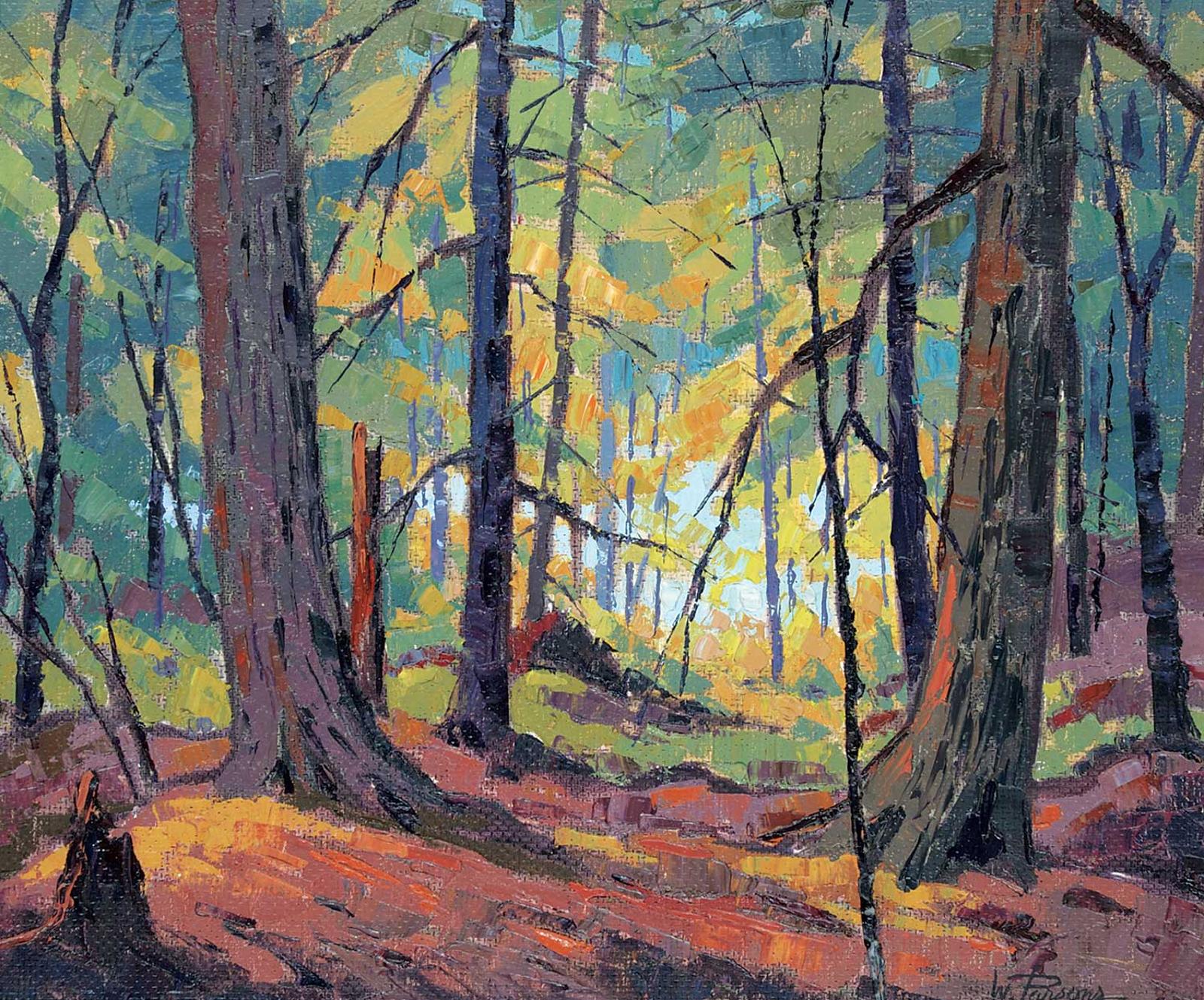 William (Bill) Parsons (1909-1982) - Through the Woods To the Lake At Lake Boshkung