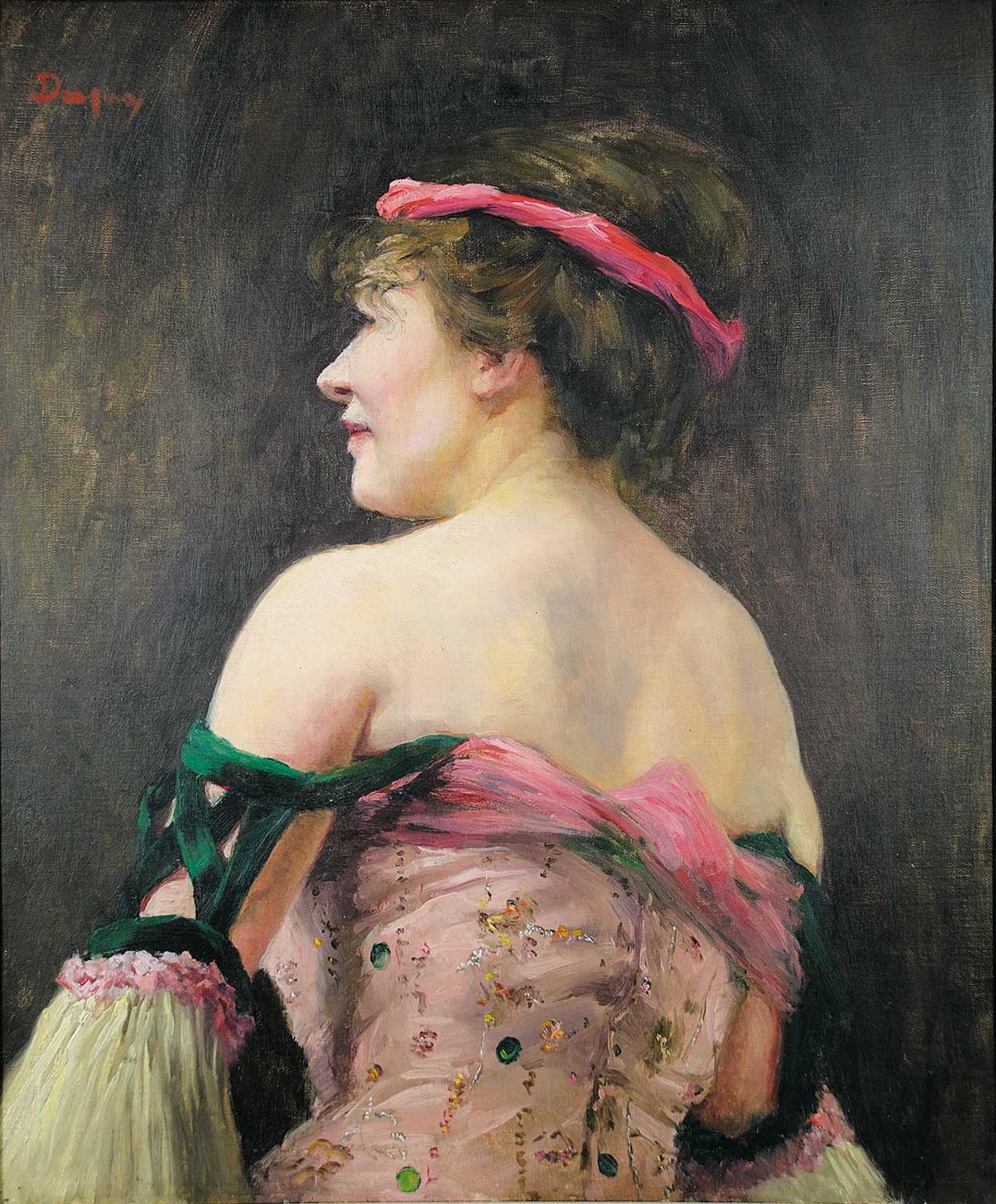 French School - Untitled - Woman in Pink