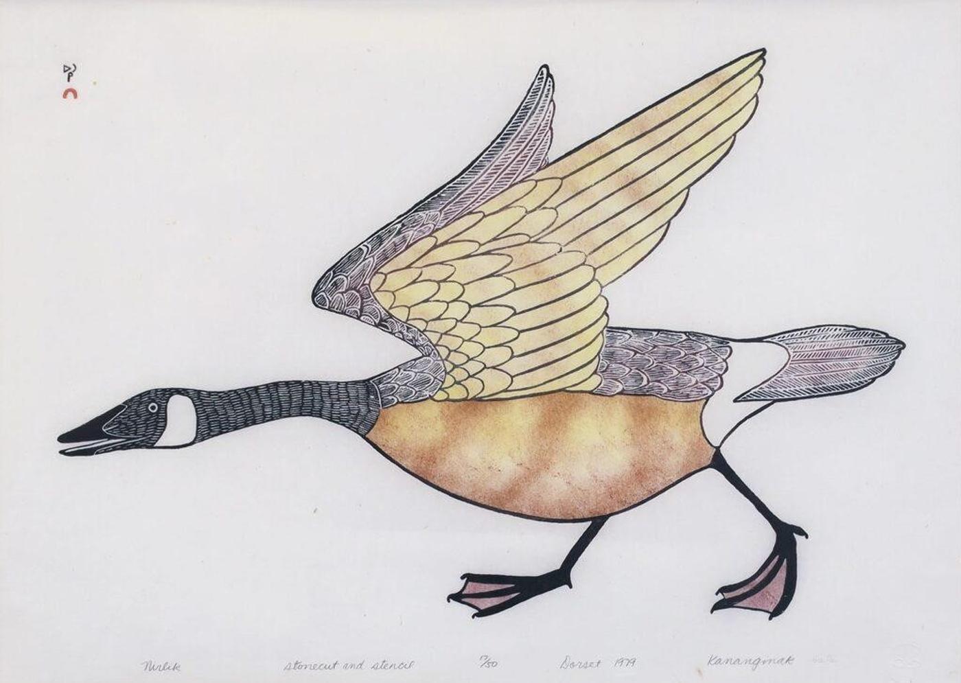 Kananginak Pootoogook (1935-2010) - Nirlik (Goose); 1979