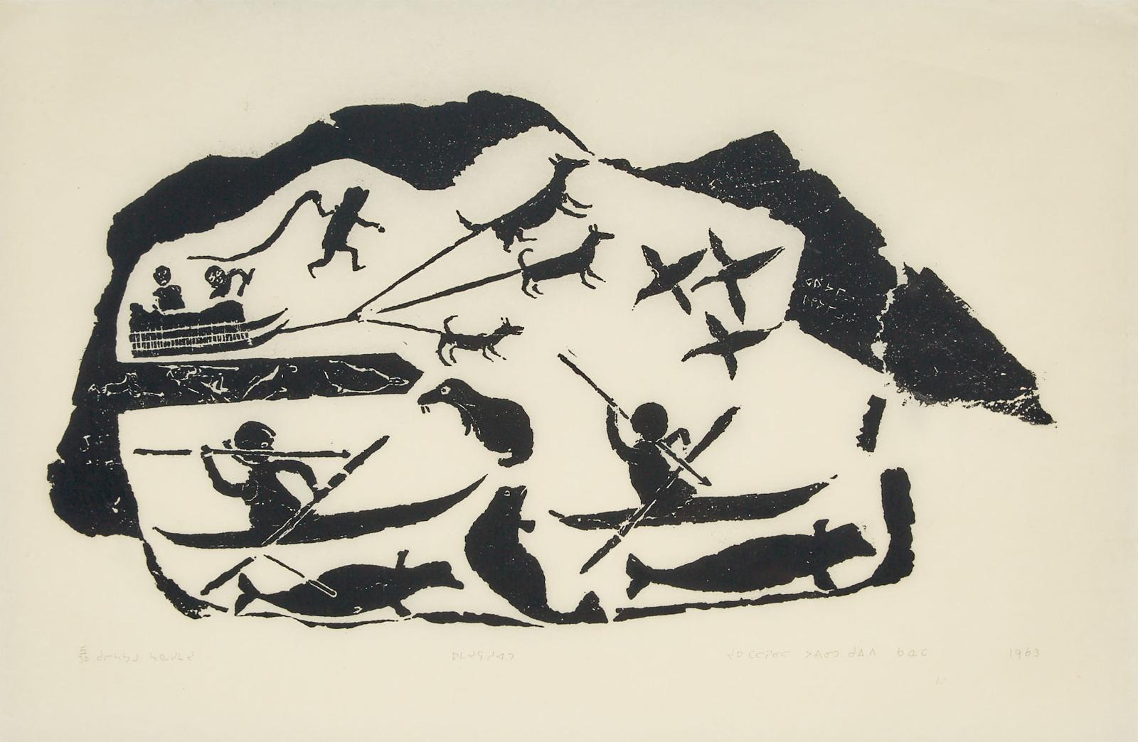 Joe Talirunili (1893-1976) - Walrus Hunting From Kayak