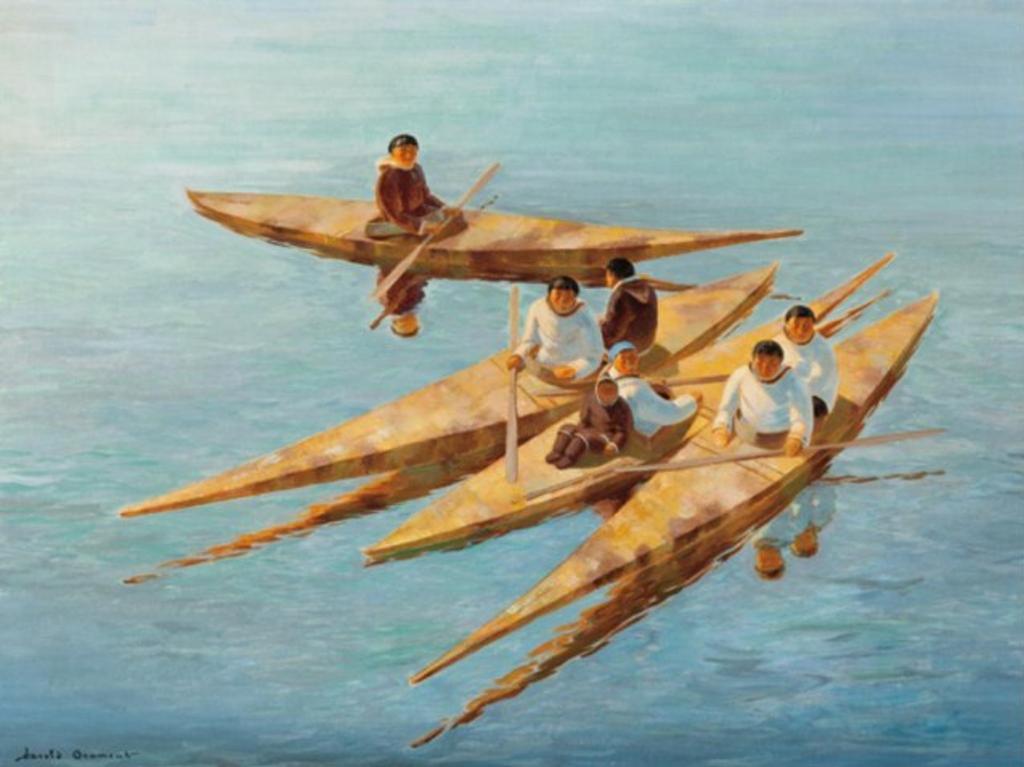 Thomas Harold (Tib) Beament (1898-1984) - Inuit Kayakers