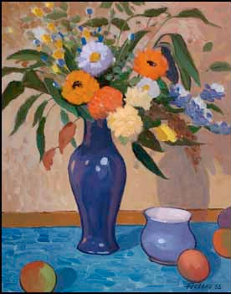 Marcel Fecteau (1927) - Pot de Fleurs et Oranges