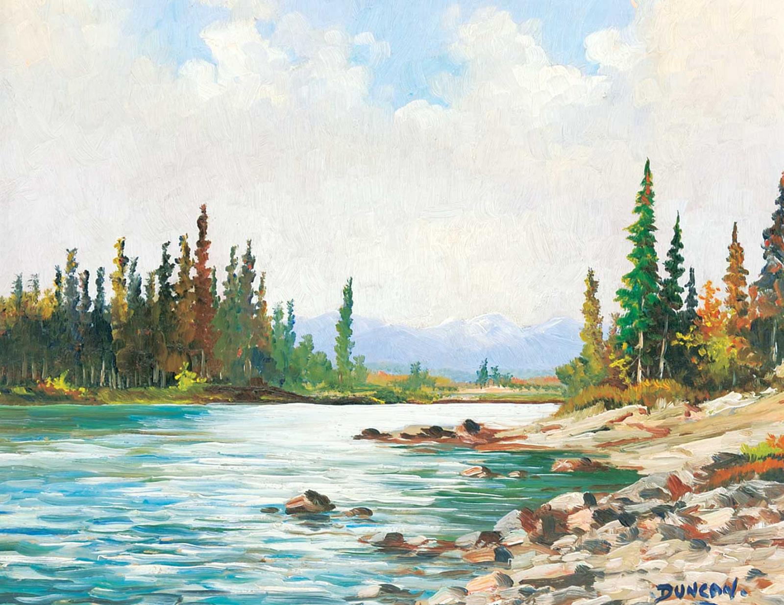 Duncan Mackinnon Crockford (1922-1991) - Untitled - River in the Foothills