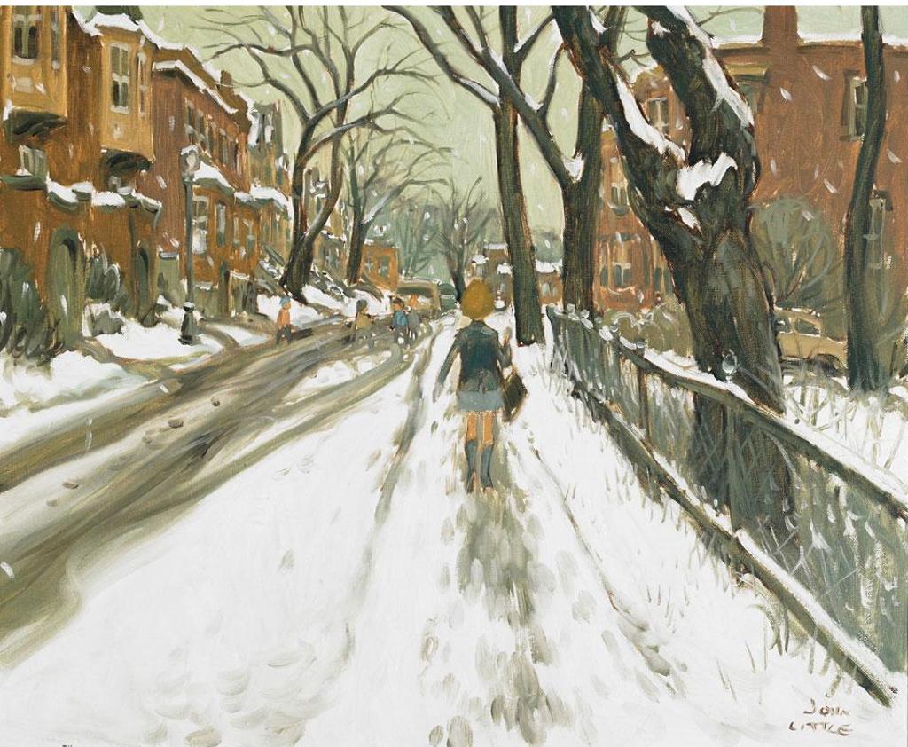 John Geoffrey Caruthers Little (1928-1984) - School Girls On Thornhill Ave., Westmount, Que.