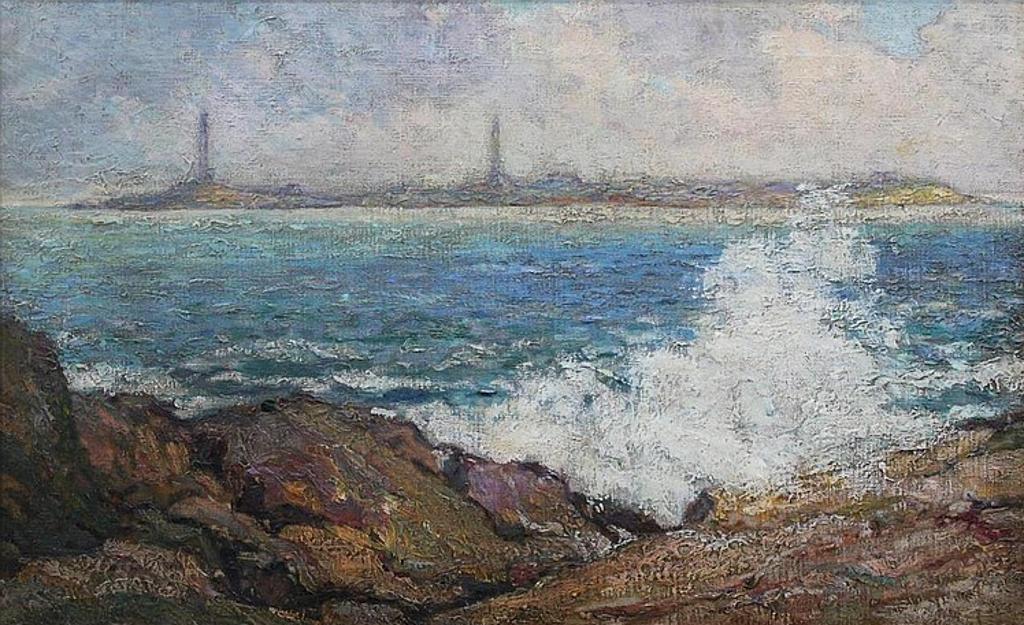 Hal Ross Perrigard (1891-1960) - THATCHER'S ISLAND AND TWIN LIGHTS