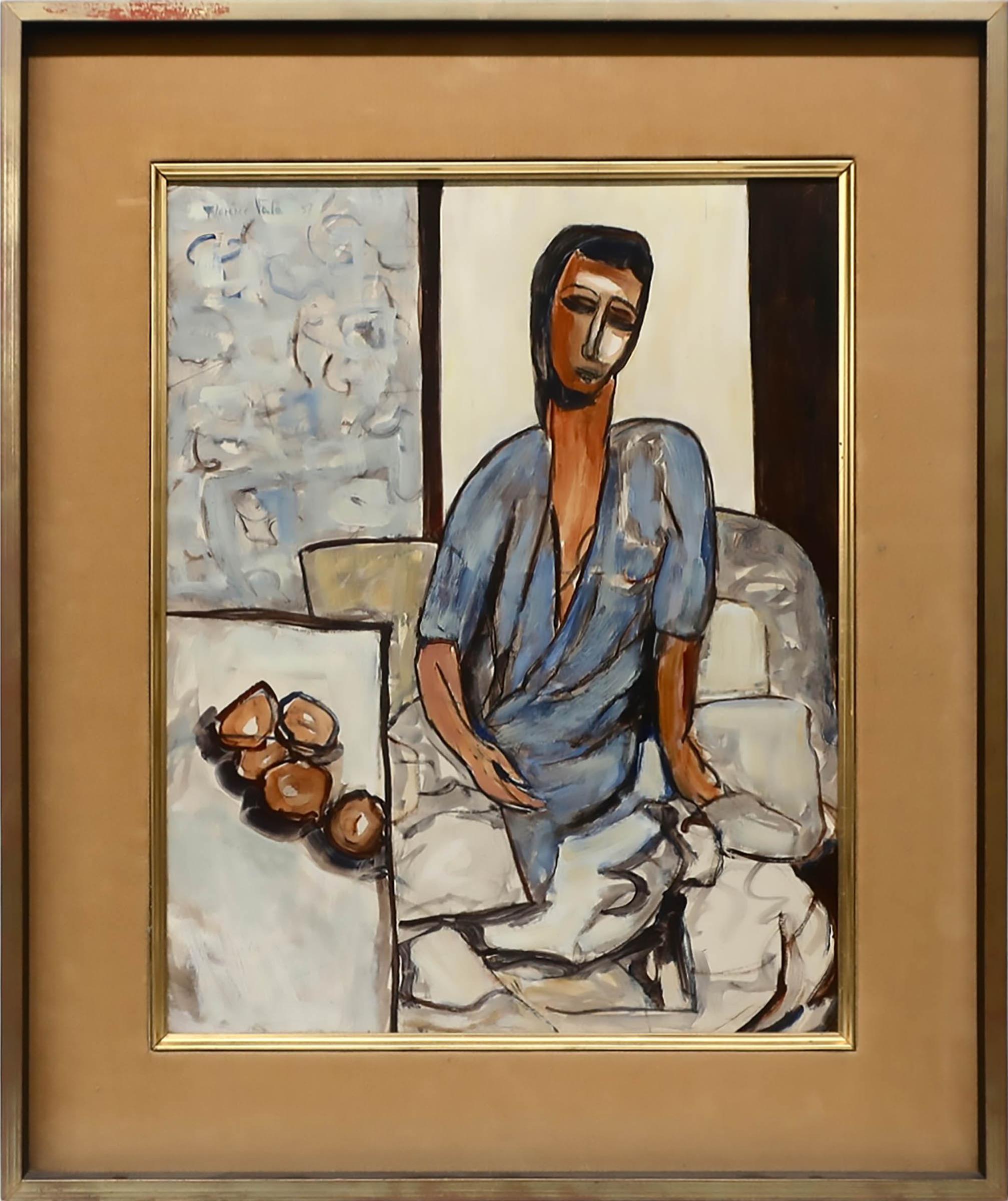 Florence Gertrude Vale (1909-2003) - Woman By A Window