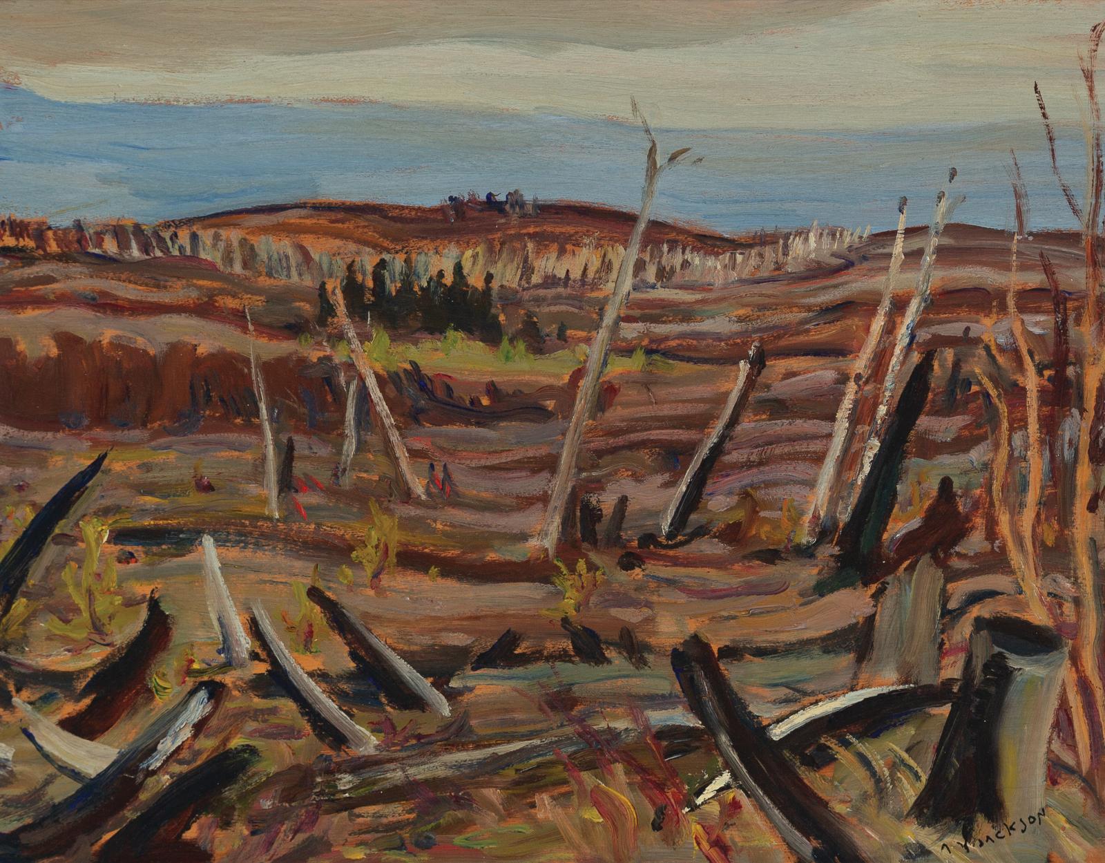 Alexander Young (A. Y.) Jackson (1882-1974) - Burnt Country, Porcupine, Ont, 1956