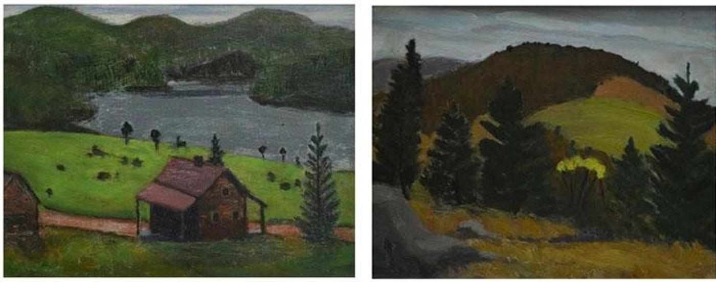 David Rousseaux Morrice (1903-1978) - Lot de 2 huiles sur panneau