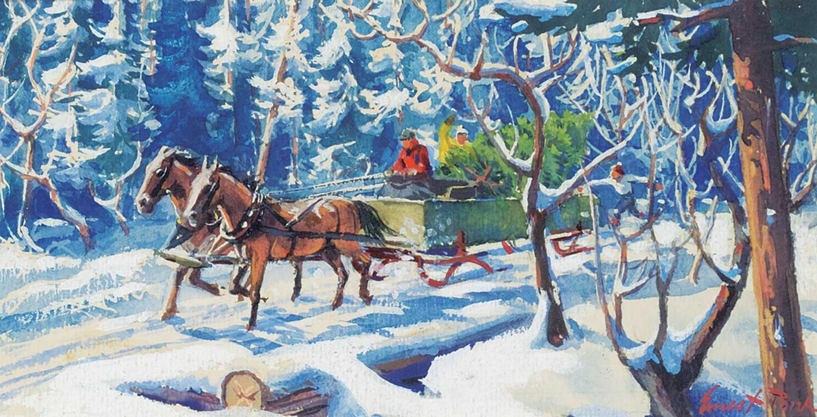 Ernest Tonk (1889-1968) - Untitled - Sleigh Ride