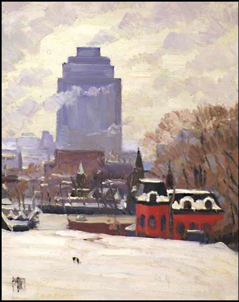 Frederick Bourchier Taylor (1906-1987) - Looking South Over the Reservoir from Pine Ave., Near McTavish St., Montreal