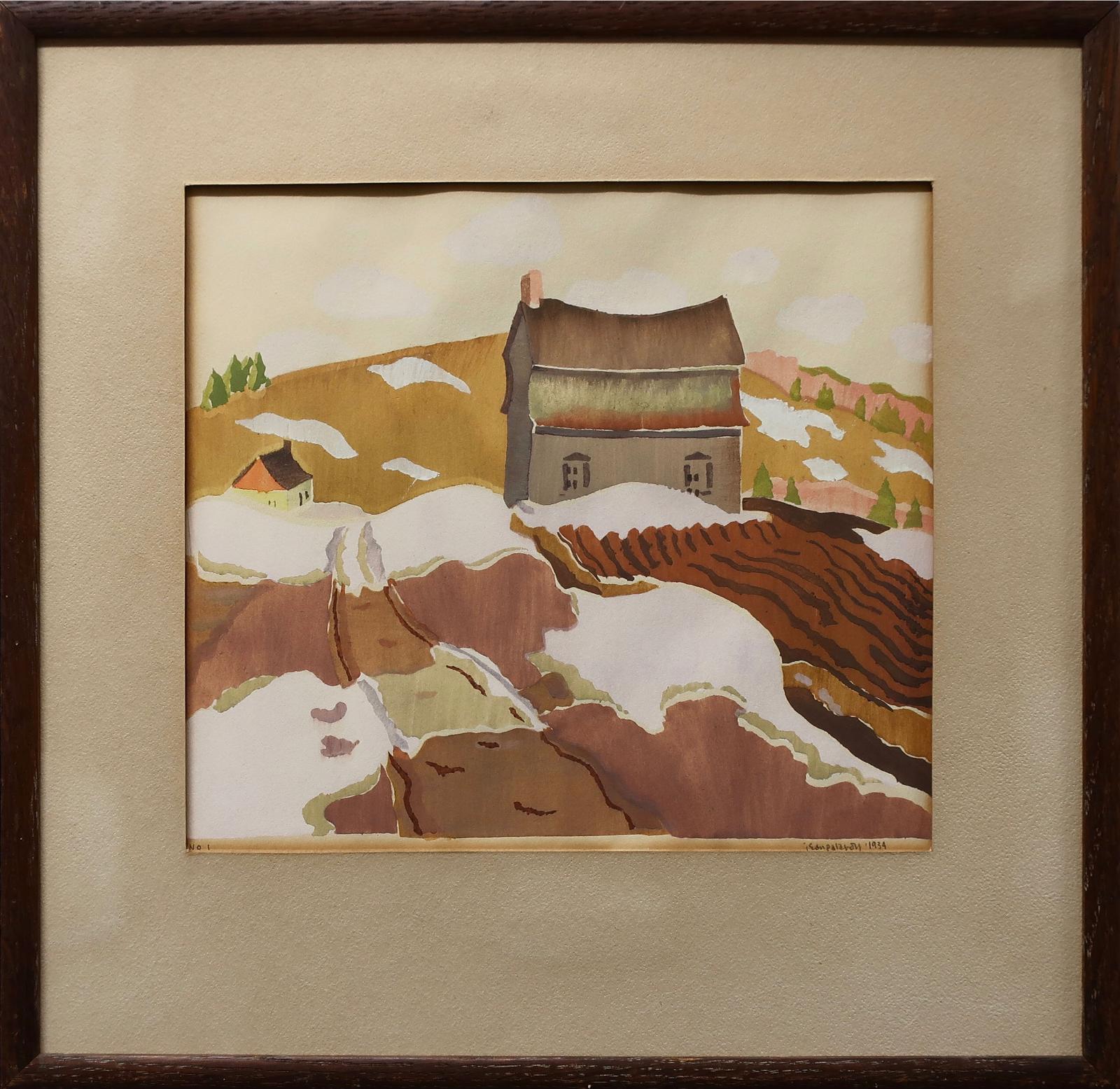 Joseph Jean Albert Palardy (1905-1991) - Untitled (Farm In Winter)