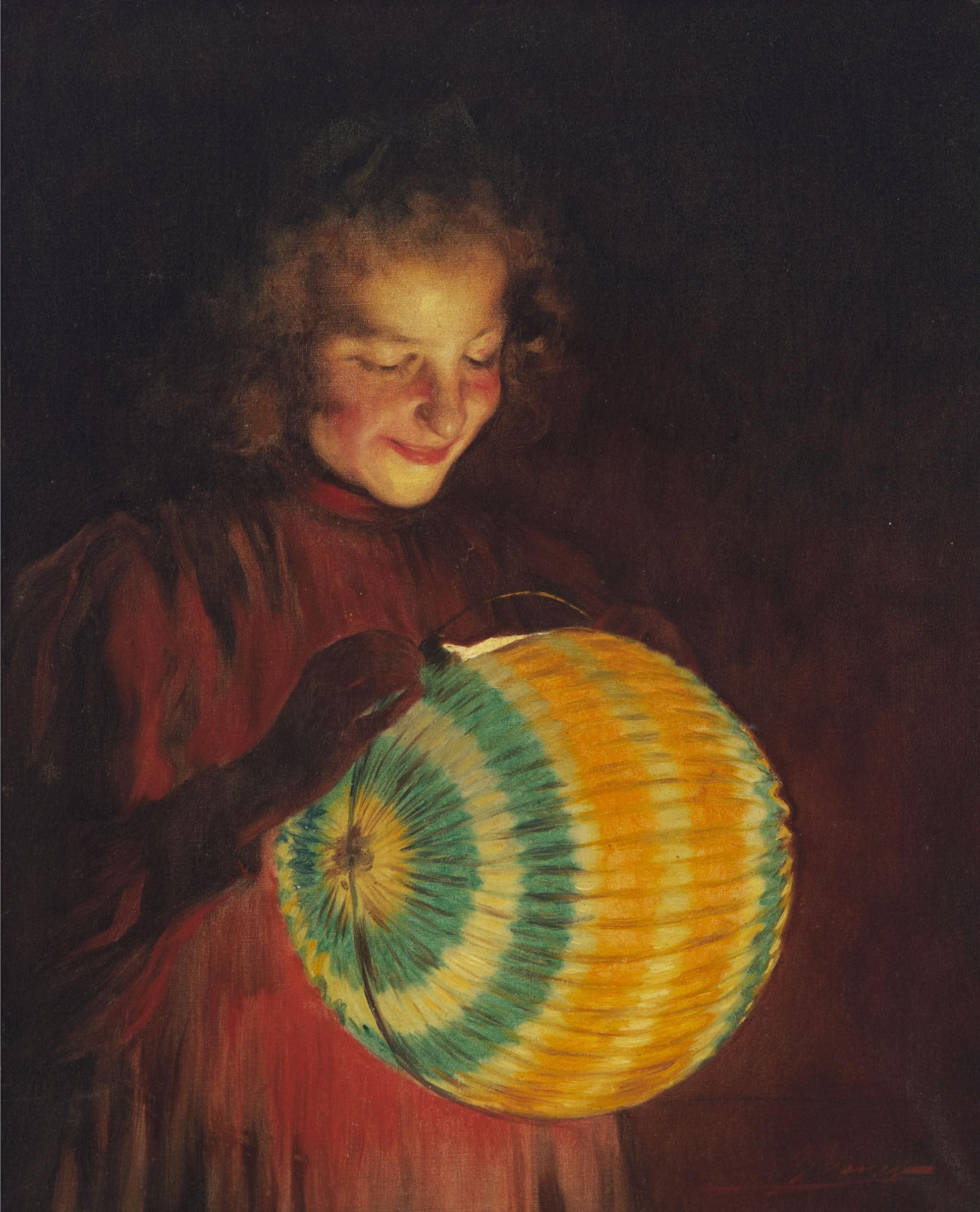 Lluís Graner I Arrufi - Girl With Paper Lantern