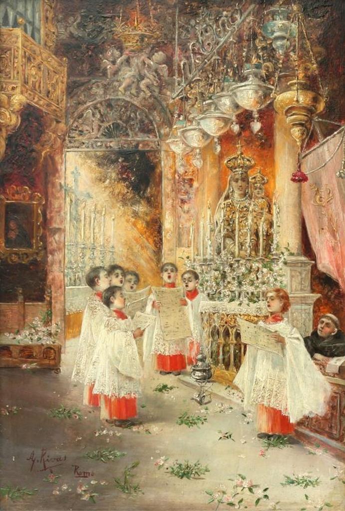 Antonio Rivas (1845-1911) - Choir Boys, Rome