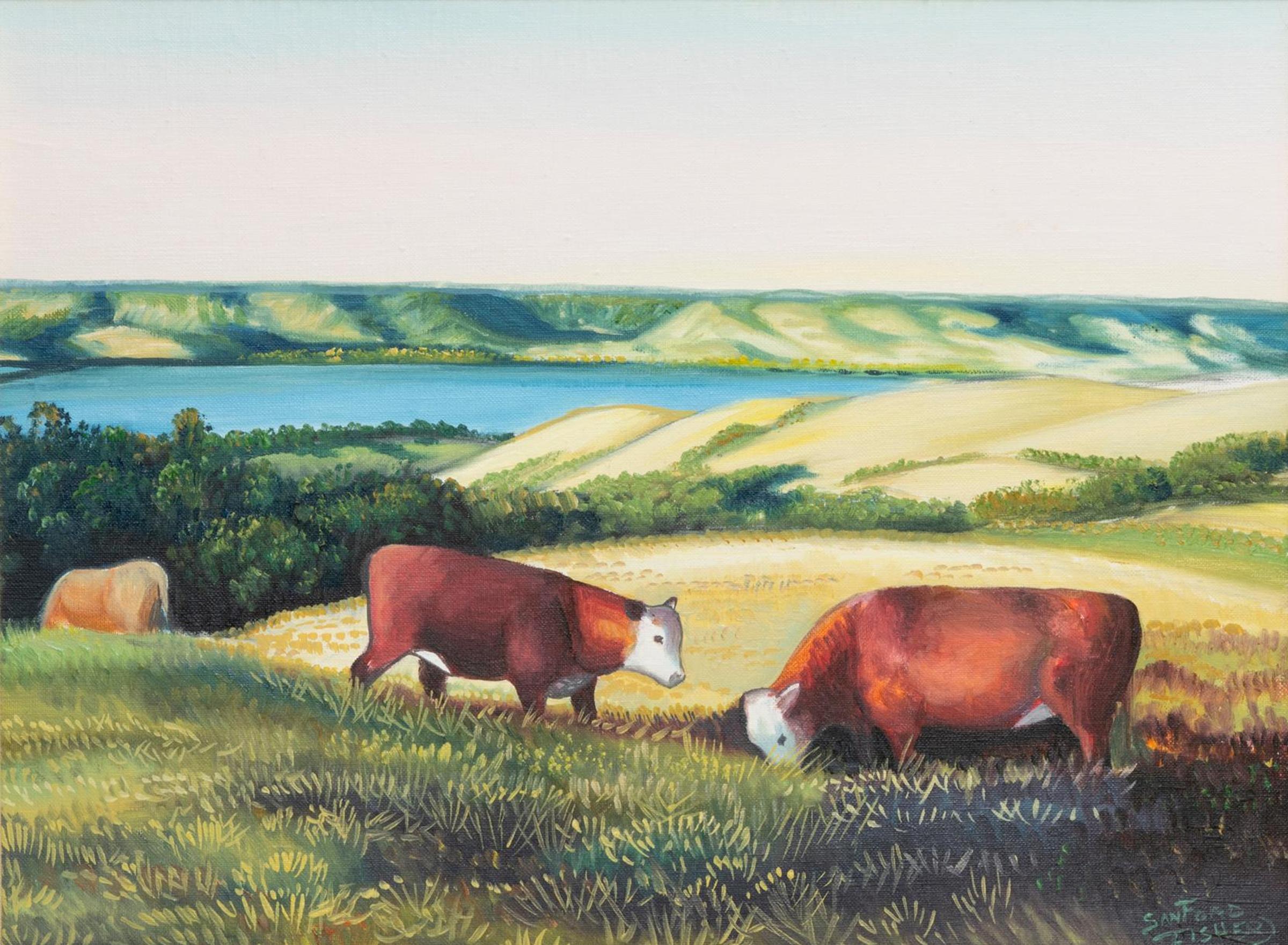 Sanford Fisher (1927-1988) - Pasture at Buffalo Pound Lake