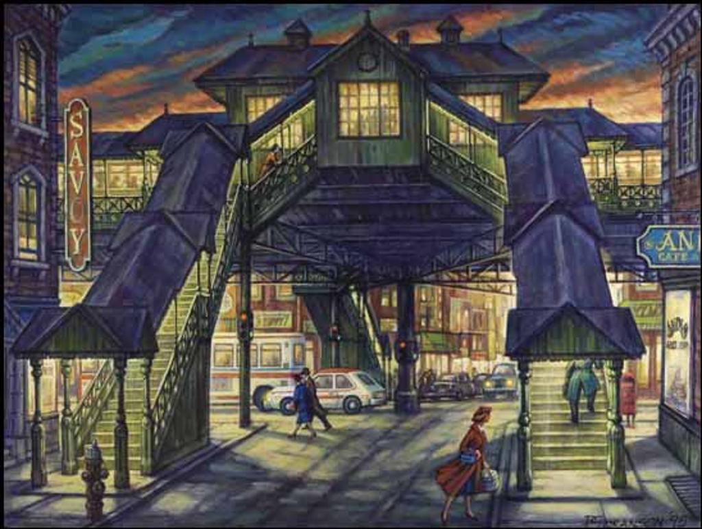 Paul Alexander Goranson (1911-2002) - El Station, Third Avenue, New York