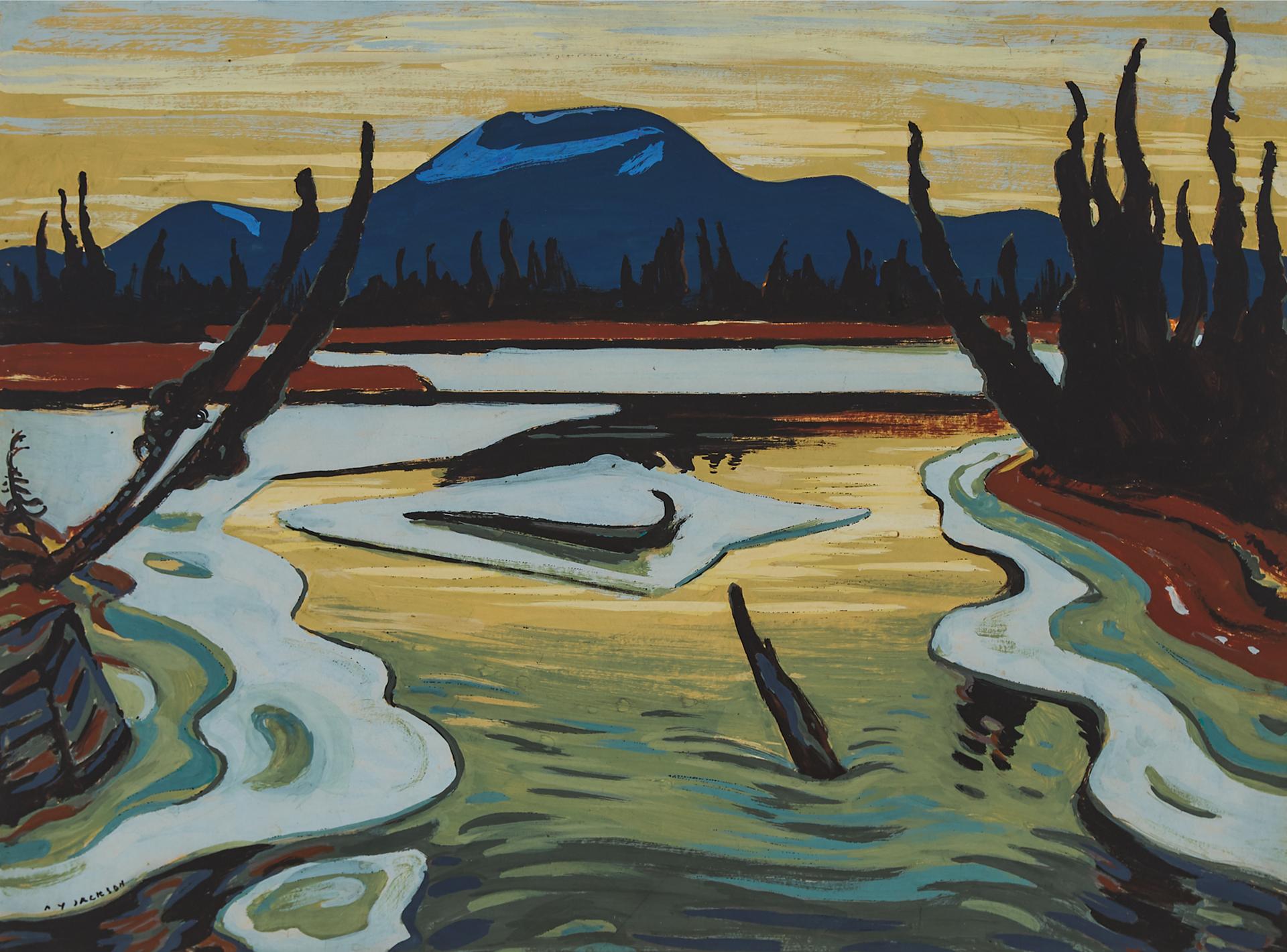 Alexander Young (A. Y.) Jackson (1882-1974) - Smart River, Alaska Highway, 1943
