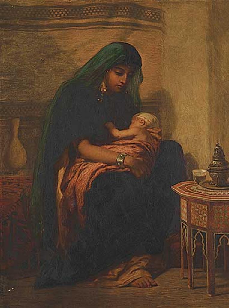 Frederick Goodall (1822-1904) - Untitled - Mother with Child