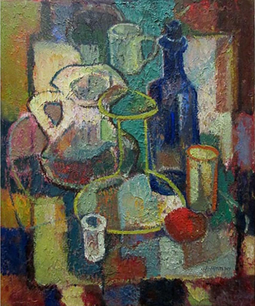 Wadie El Mahdy (1921-2001) - Still Life (Bottles & Jugs)