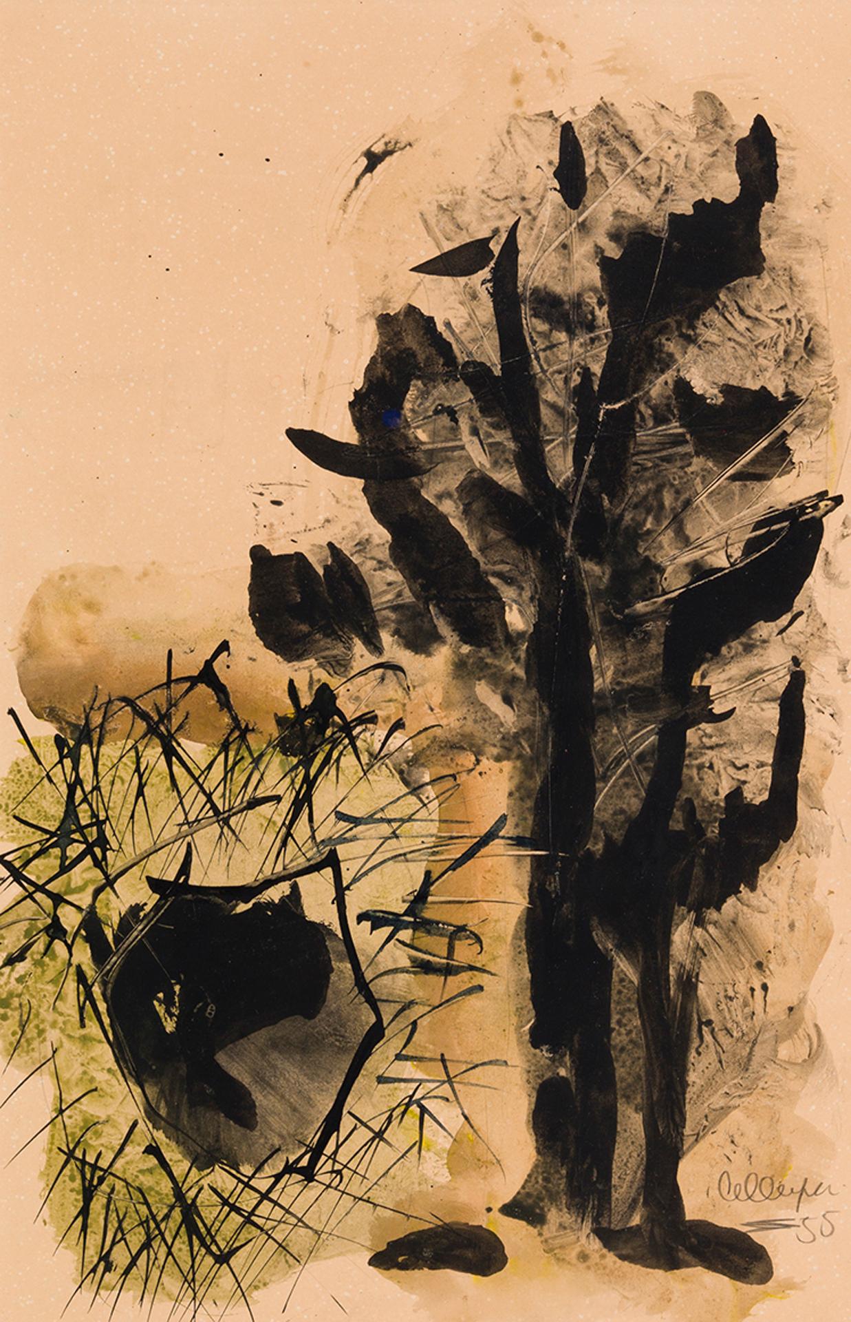 George Edmund Alleyn (1931-2004) - Untitled (Tree in Landscape)