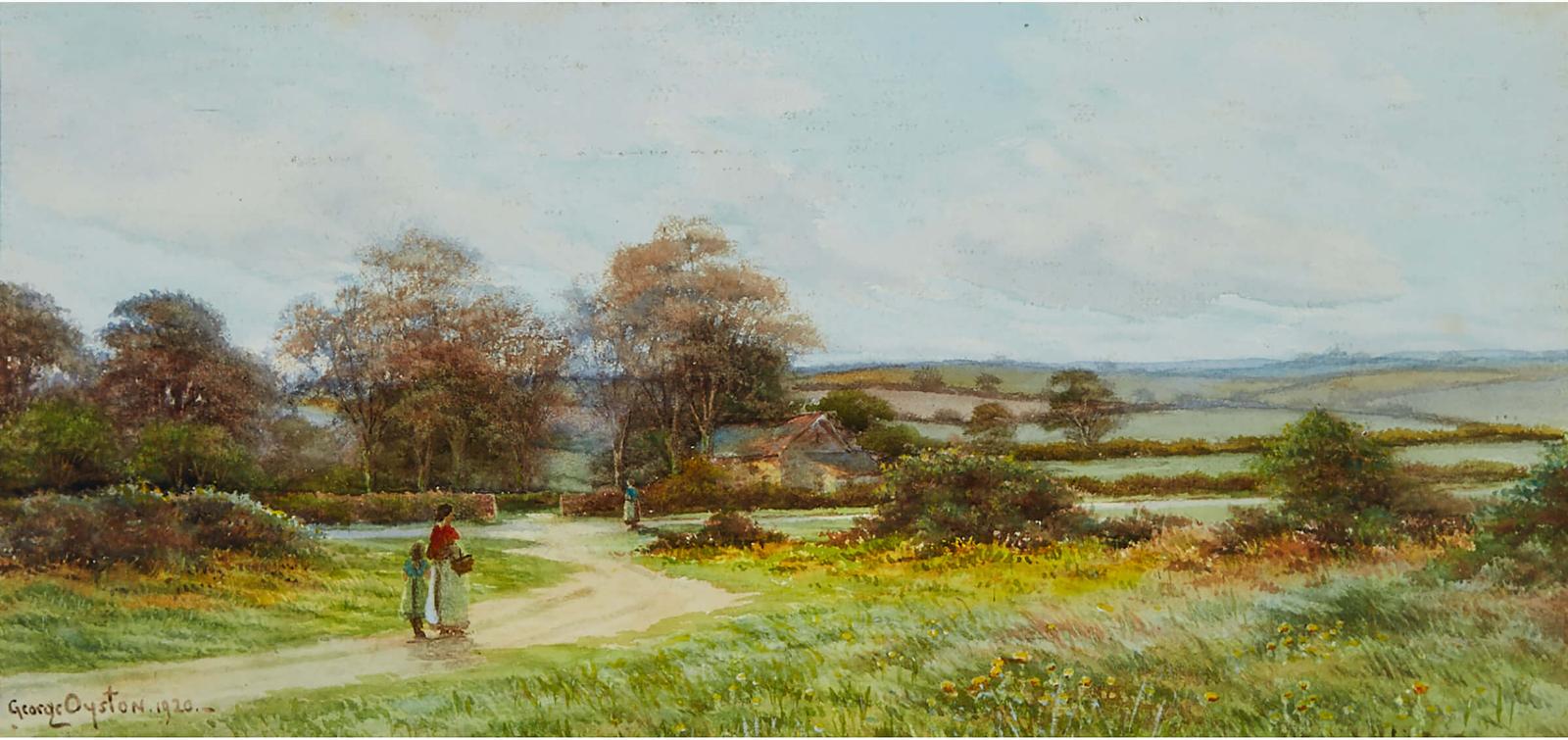George Oyston (1861-1937) - On Chatham Common, Surrey; At Bourne End, Bucks, 1920