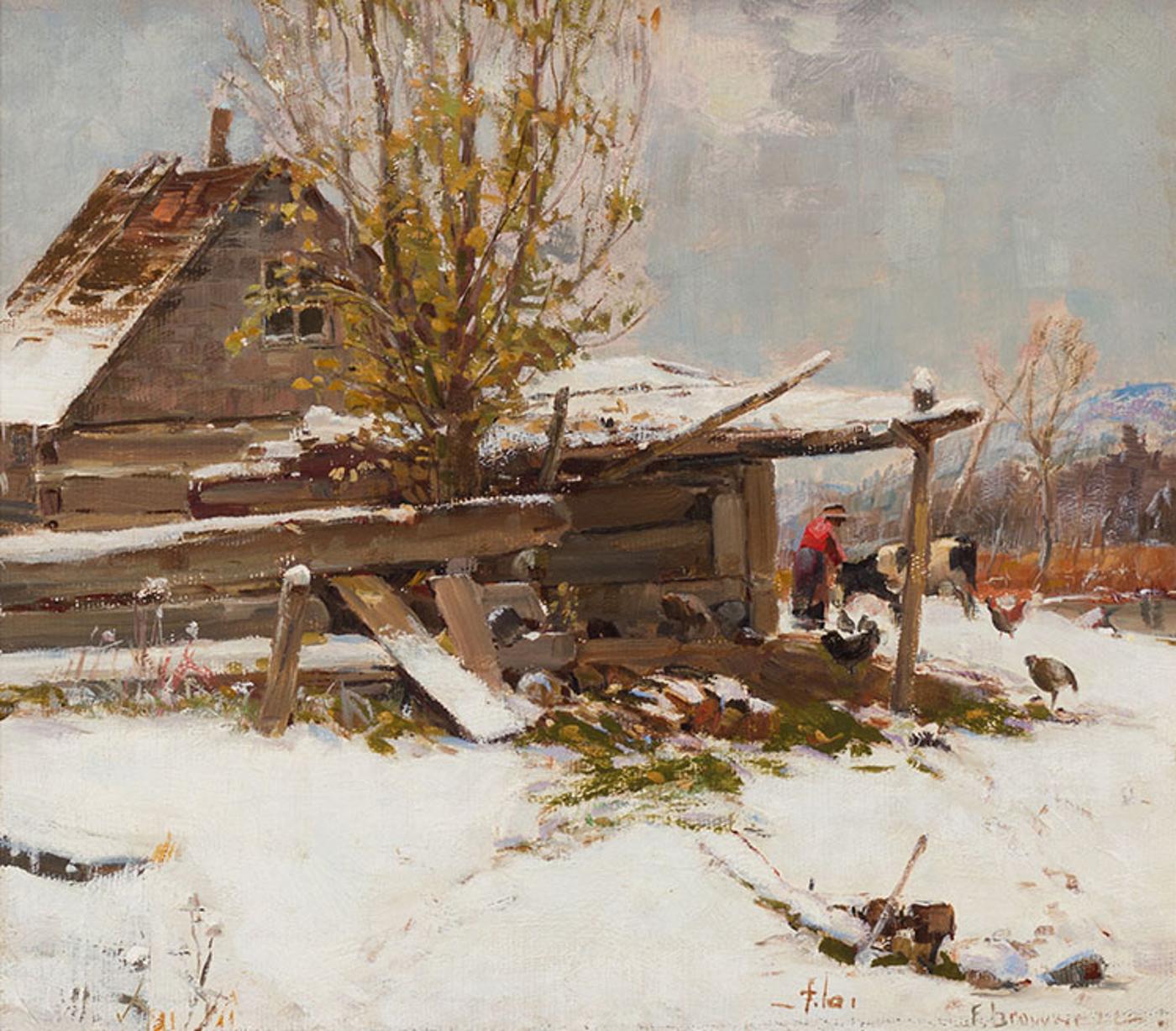Peleg Franklin Frank Brownell (1857-1946) - Winter Scene