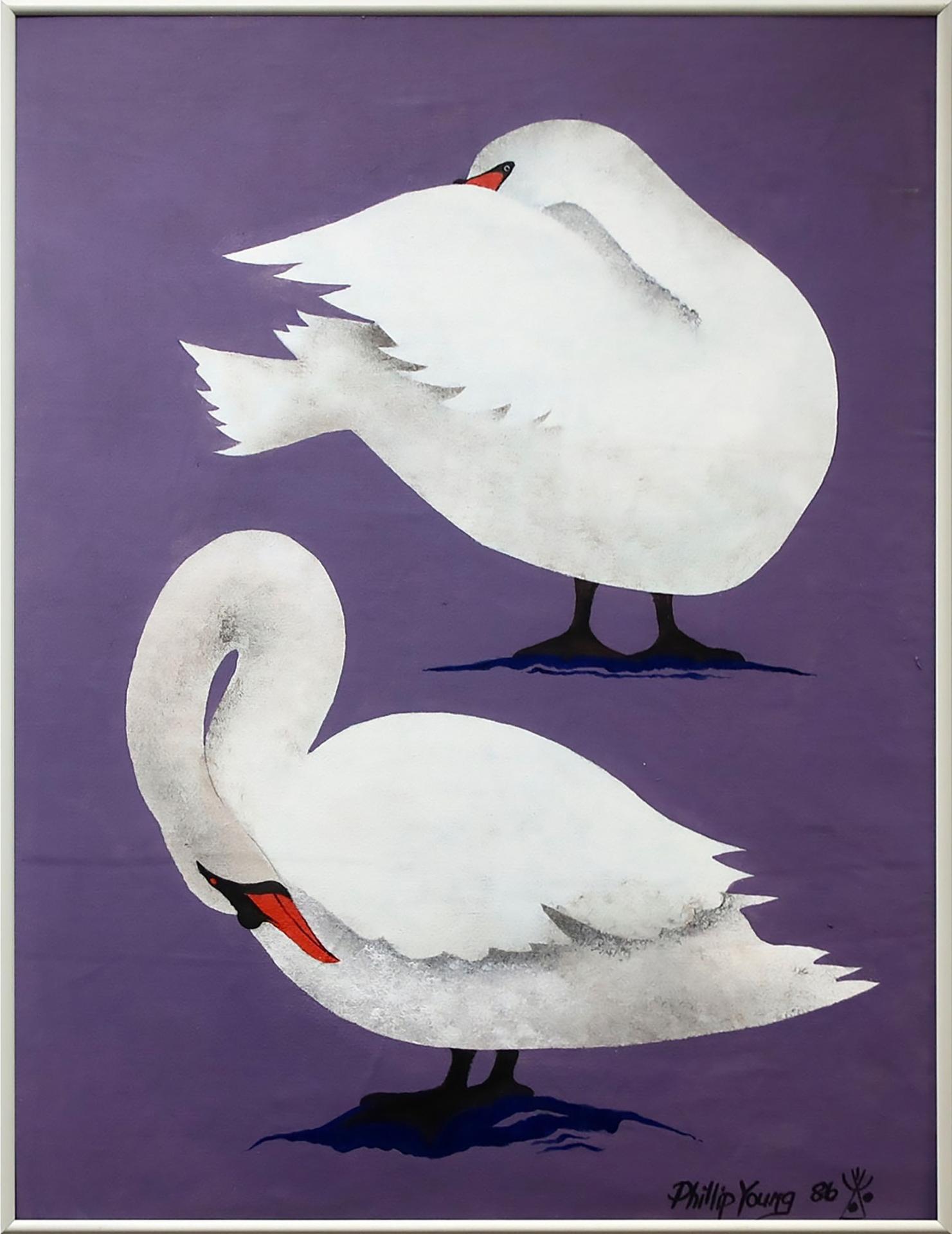 Phillip Young (1938-1993) - Swans