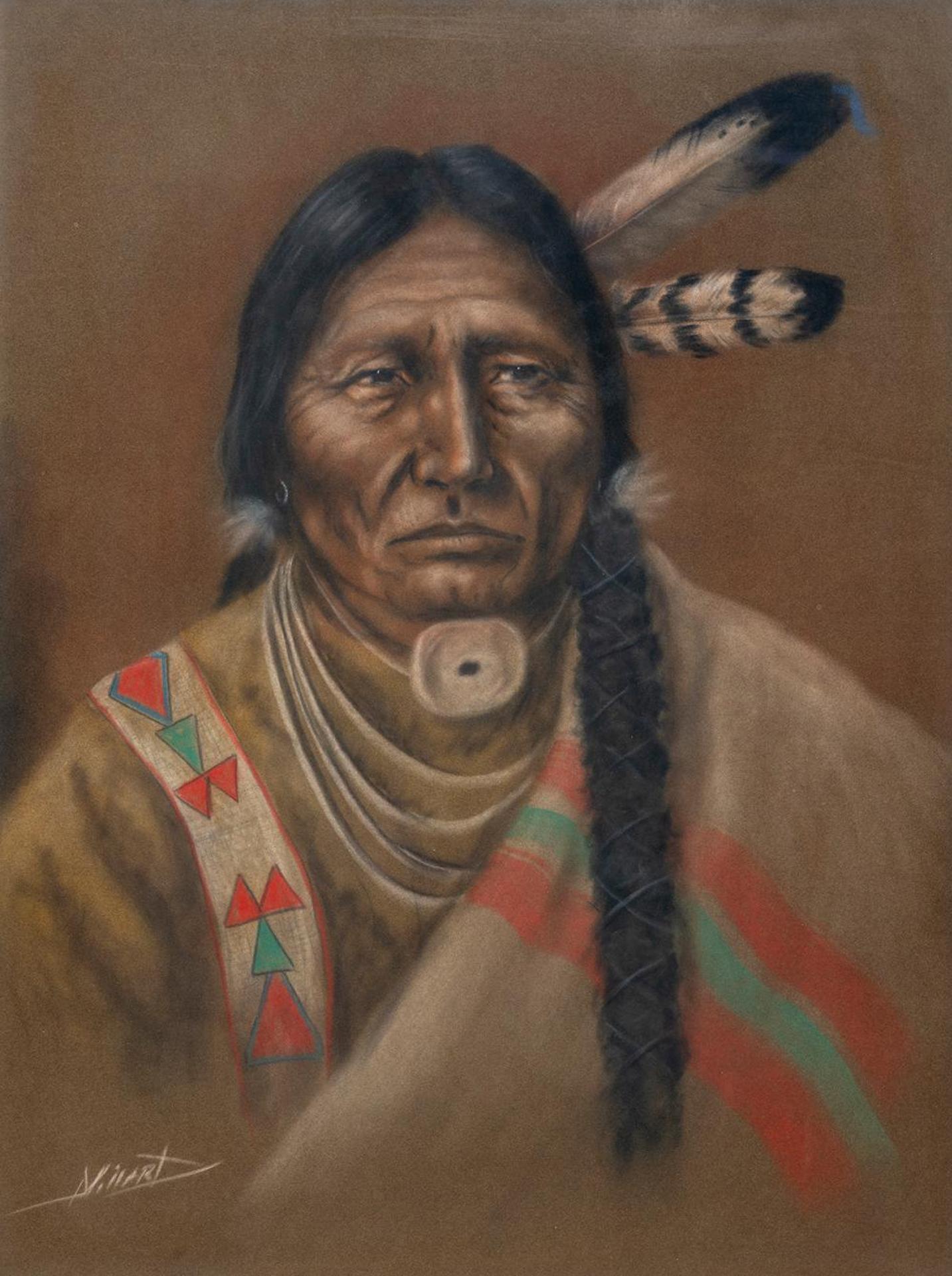Bob Millard (1947-2014) - Portrait of Sitting Bull
