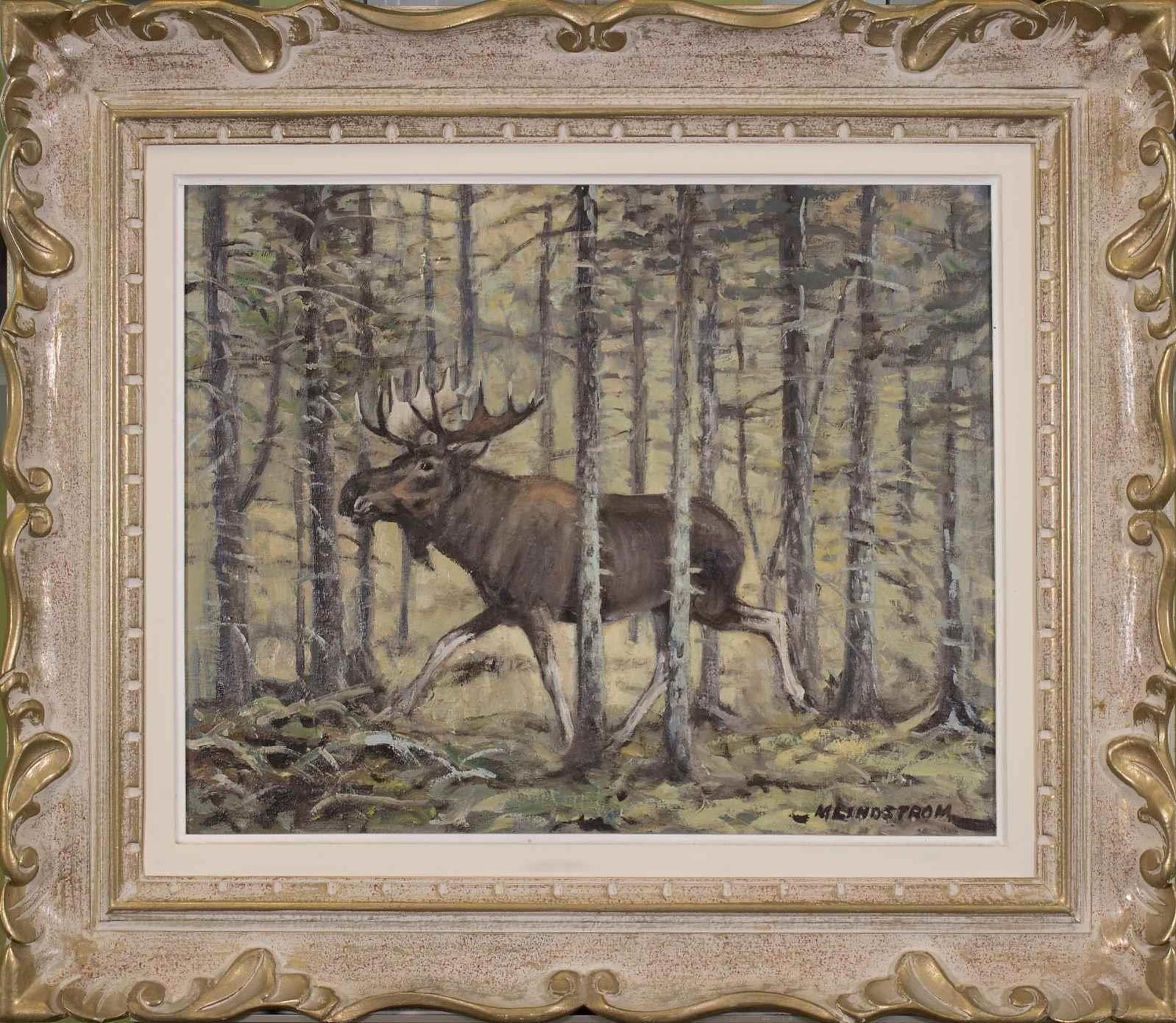 Matt Lindstrom (1890-1975) - Untitled, Bull Moose