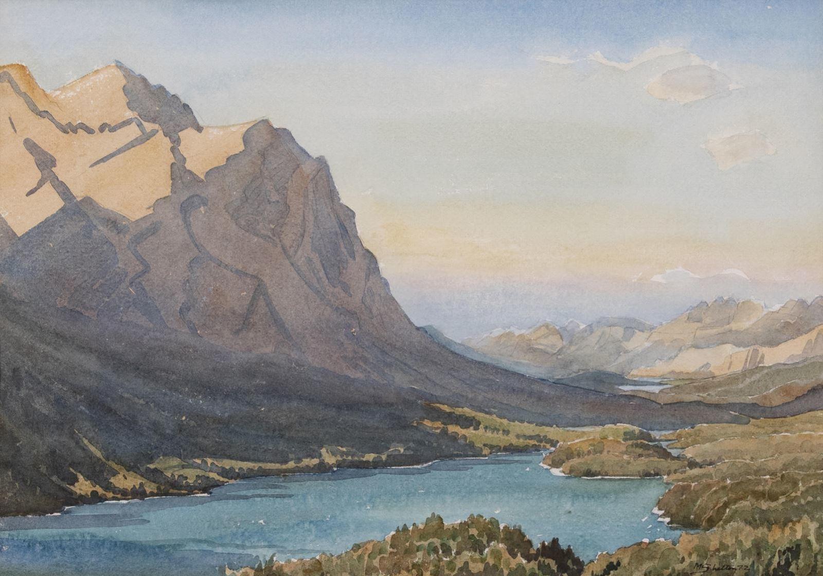 Margaret Dorothy Shelton (1915-1984) - Peyto Lake And Mistaya Mountain; 1972