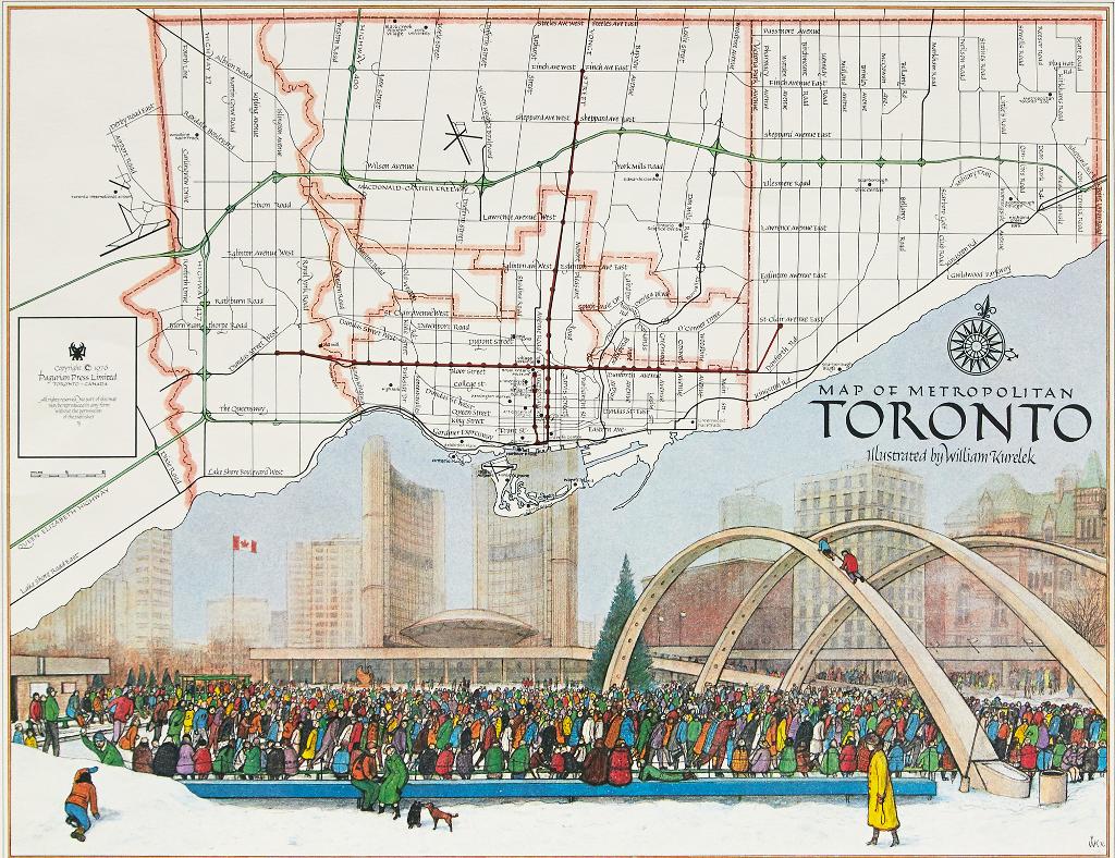 William Kurelek (1927-1977) - Map of Toronto