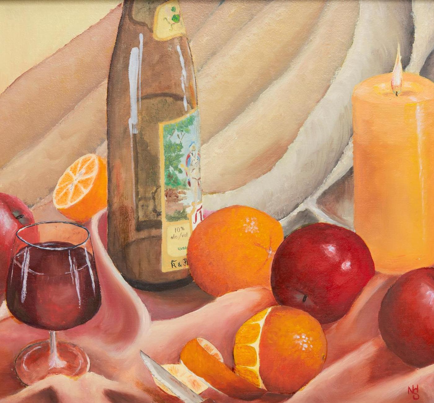 Norm Scheelhaase (1954-2020) - Still Life with Fruit and Wine