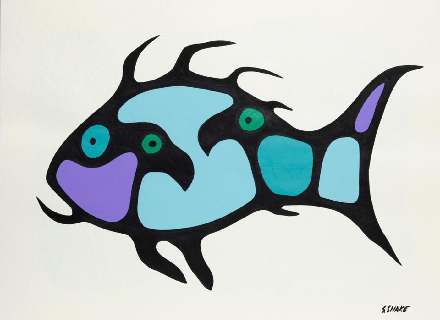 Stephen Snake (1967) - Blue and Purple Fish