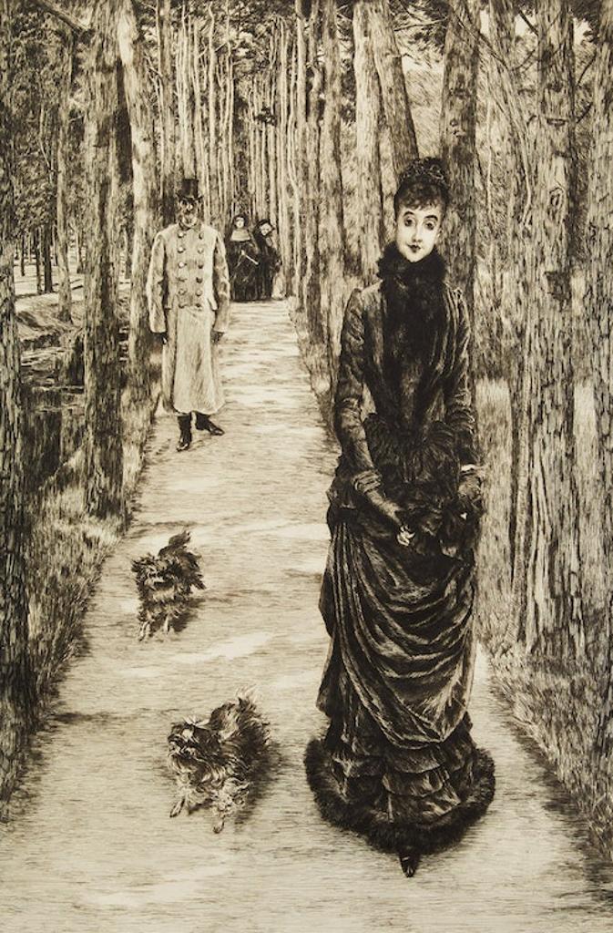 James Jacques Joseph Tissot (1836-1902) - La Mystérieuse (from La femme à Paris [Wentworth 80])