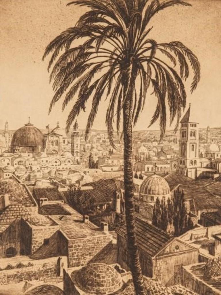 Ephraim Moshe Lilien (1874-1925) - Jerusalem, view from the city